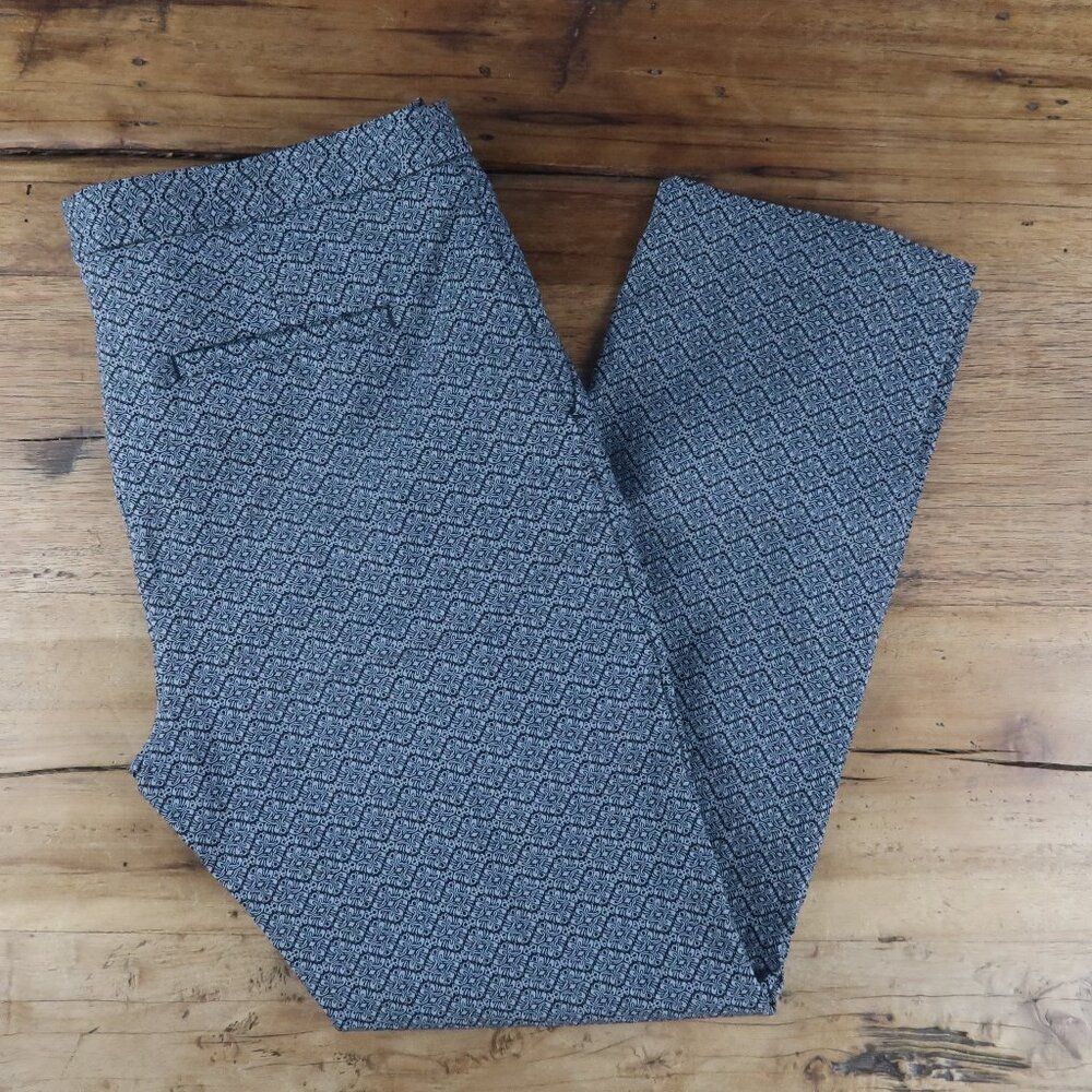 MARIO SERRANI BLACK & WHITE PAISLEY DESIGN OFFICE WORK BUSINESS TROUSERS SIZE 12